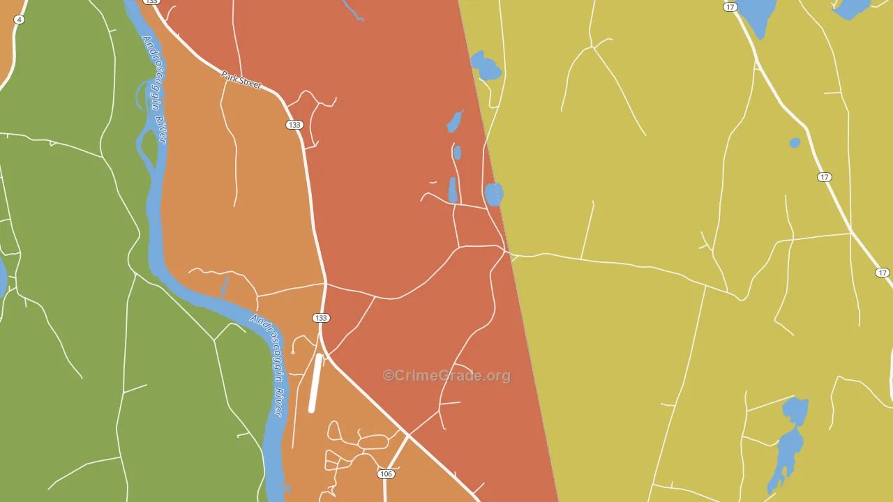 East Livermore, ME Map of Vandalism Rates