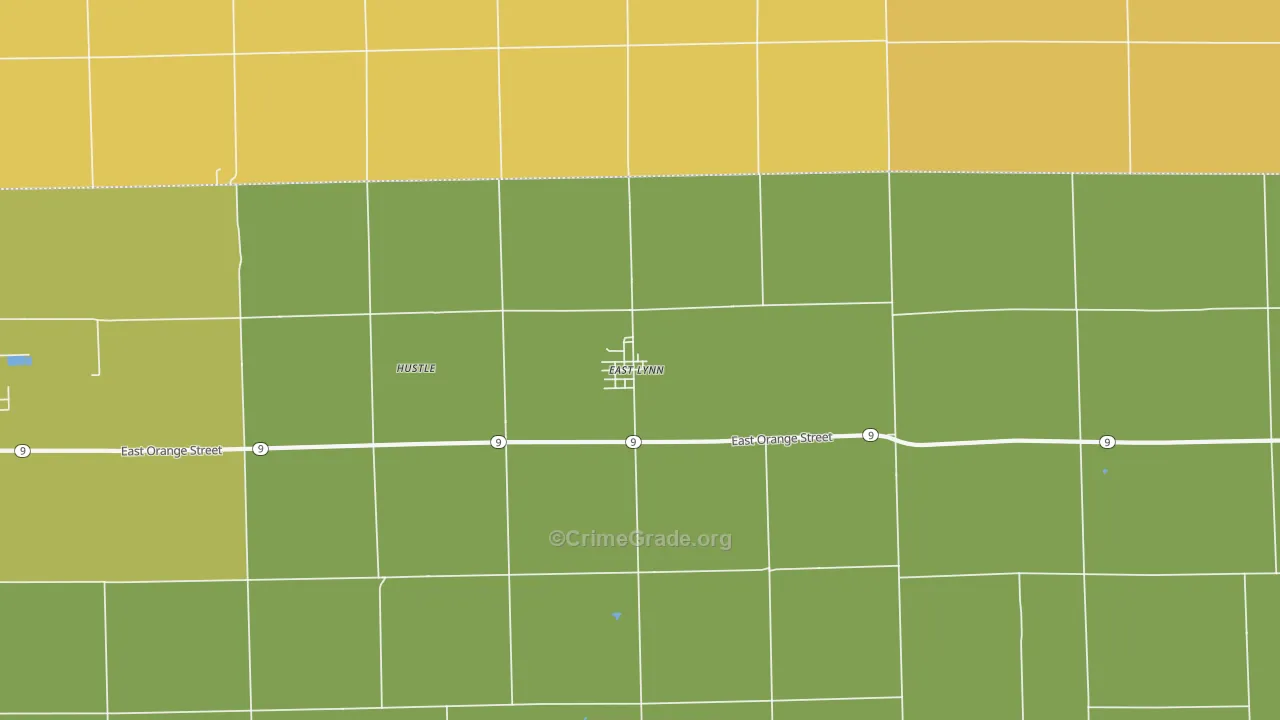 East Lynn, IL Map of Vandalism Rates
