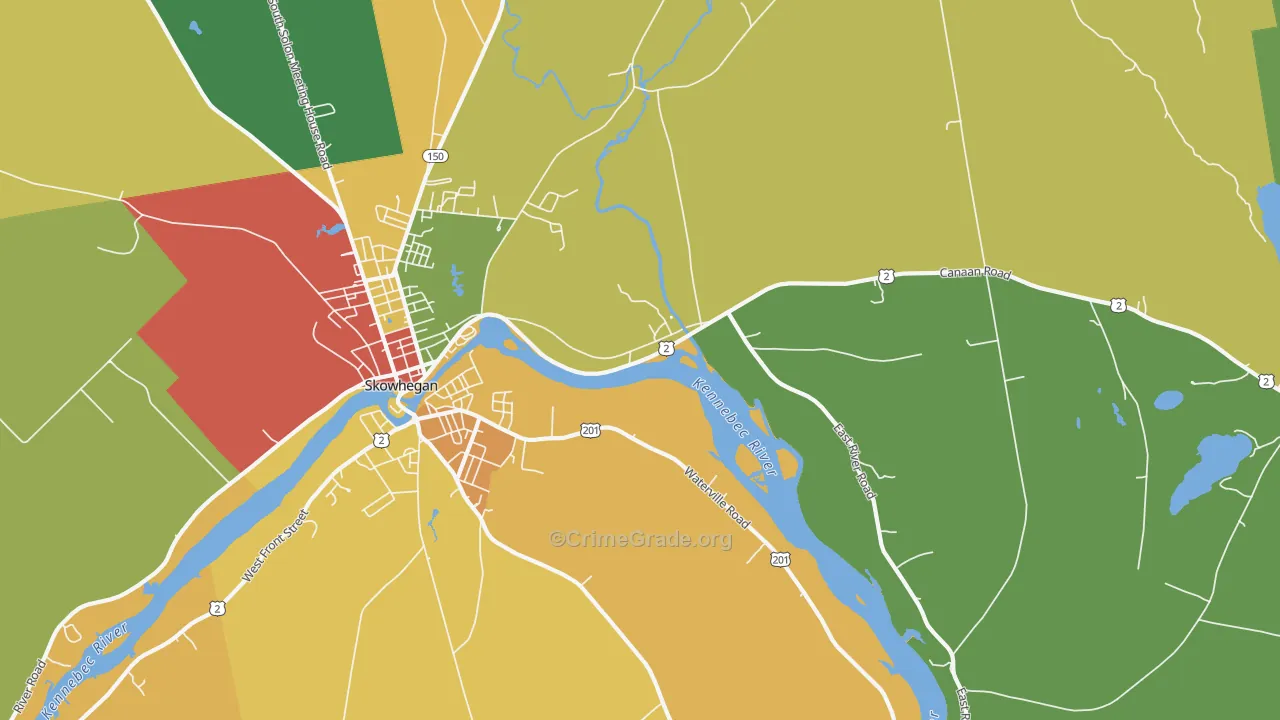 East Madison, ME Map of Vandalism Rates