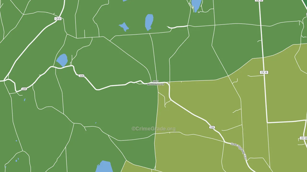 East McDonough, NY Map of Vandalism Rates