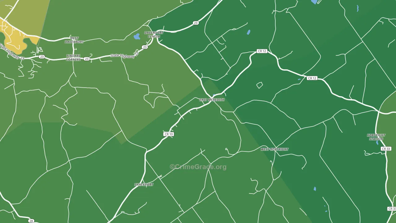 East Meredith, NY Map of Vandalism Rates
