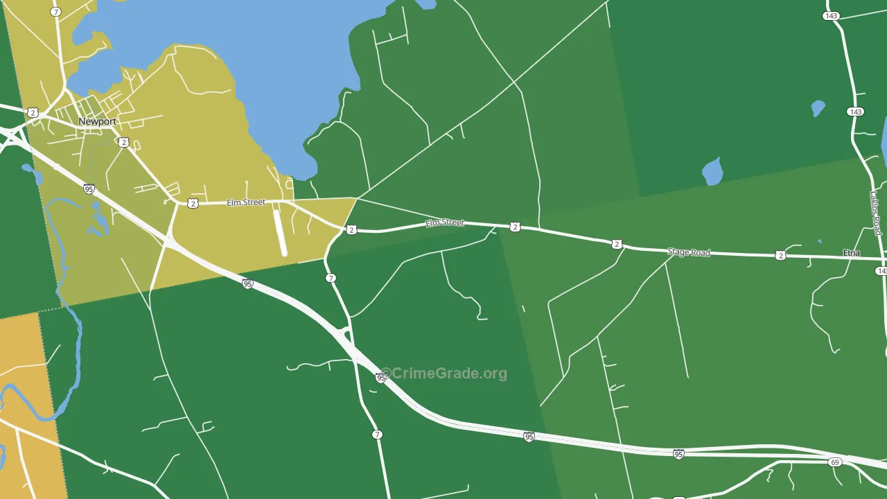 East Newport, ME Map of Vandalism Rates