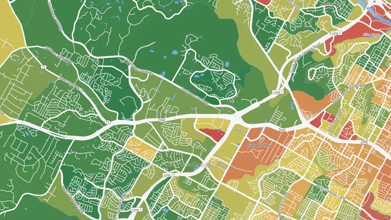 East Oak Hill, Austin, TX Map of Vandalism Rates