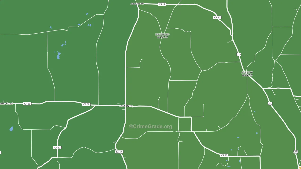 East Otto, NY Map of Vandalism Rates