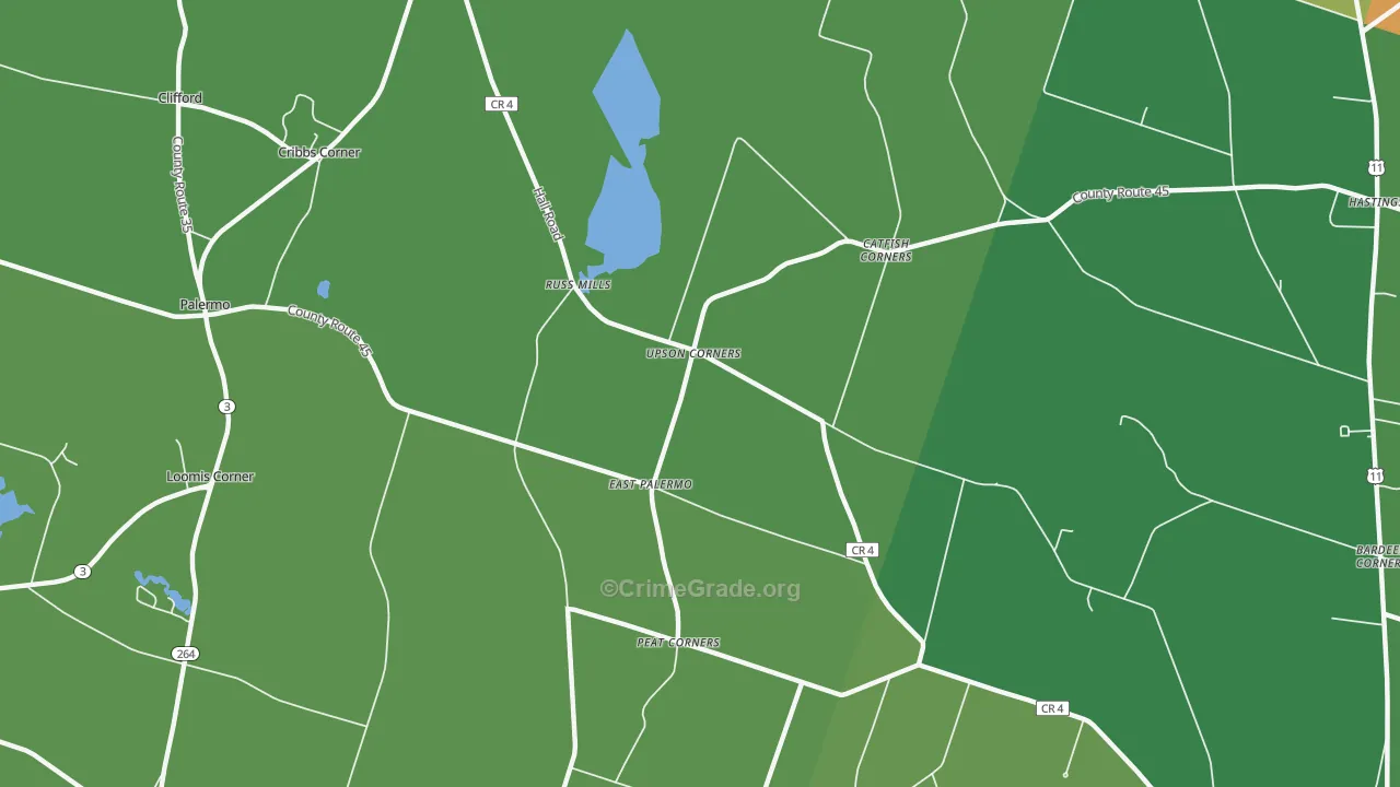East Palermo, NY Map of Vandalism Rates