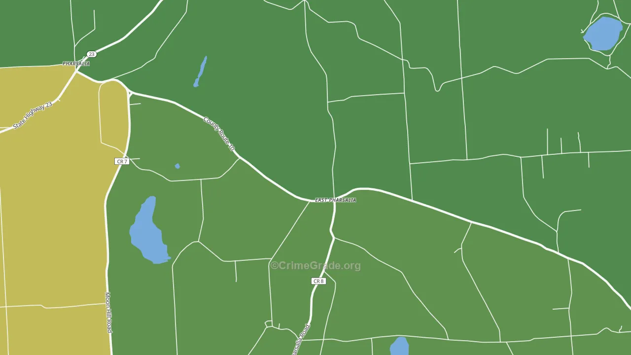 East Pharsalia, NY Map of Vandalism Rates