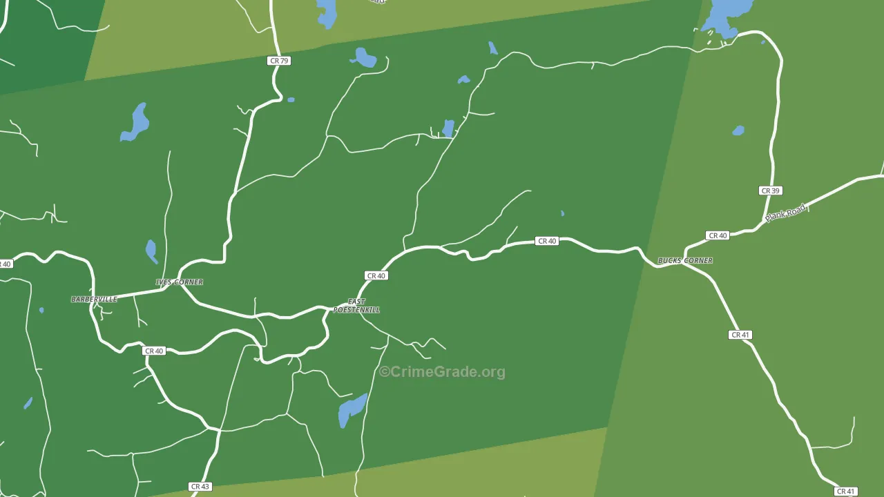 East Poestenkill, NY Map of Vandalism Rates