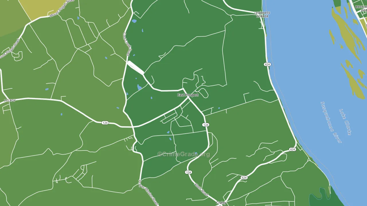 East Prospect, PA Map of Vandalism Rates