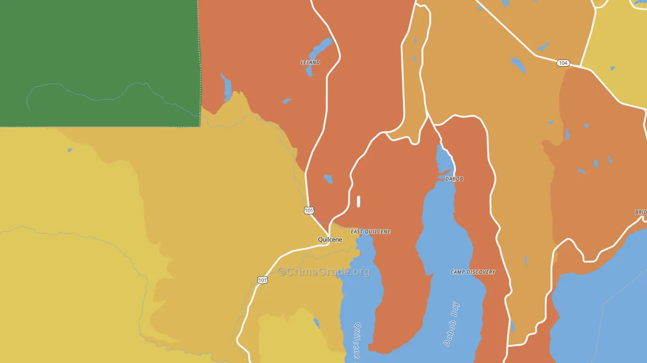 East Quilcene, WA Map of Vandalism Rates