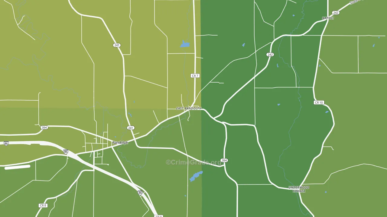 East Randolph, NY Map of Vandalism Rates