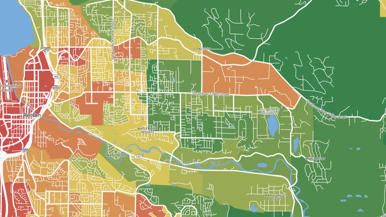 East Renton Highlands, WA Map of Vandalism Rates
