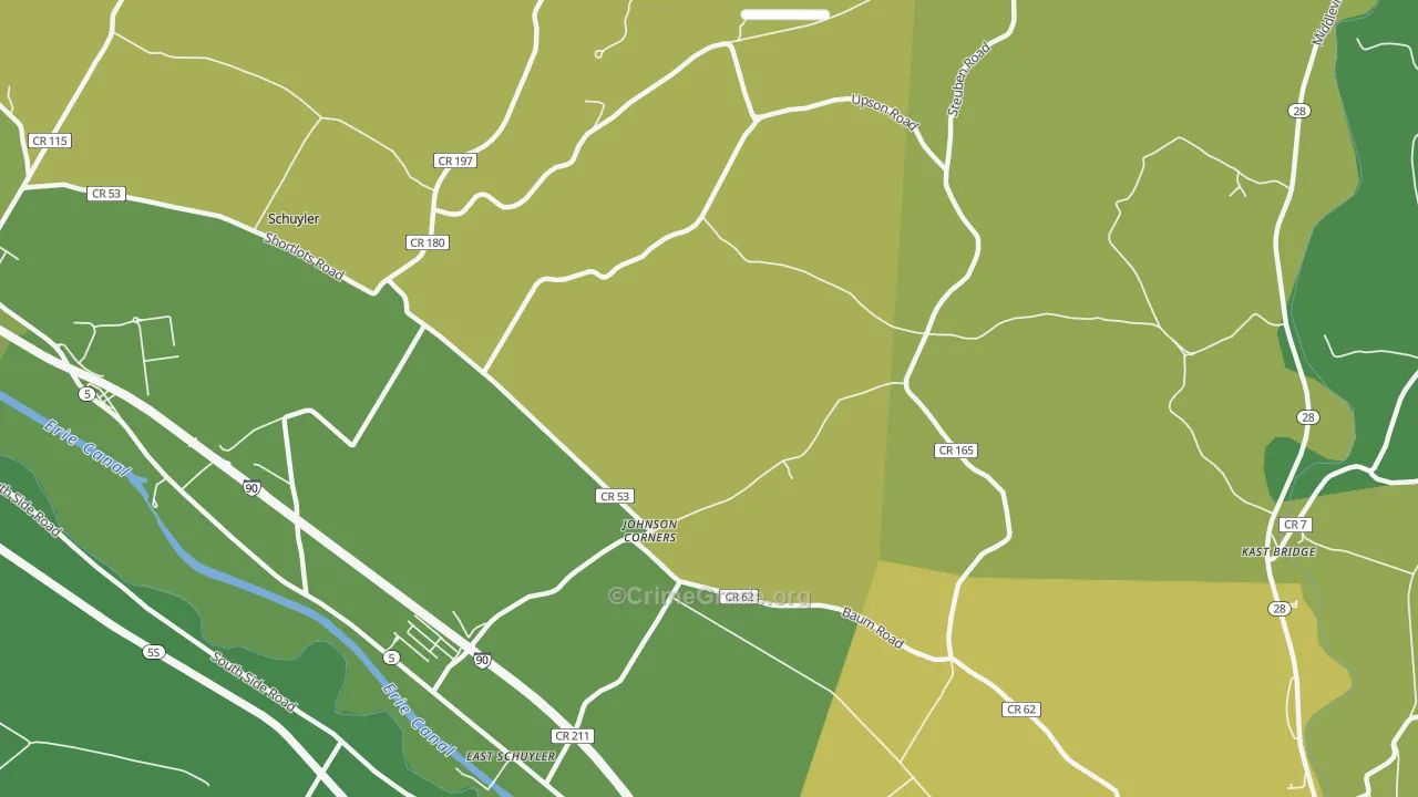East Schuyler, NY Map of Vandalism Rates