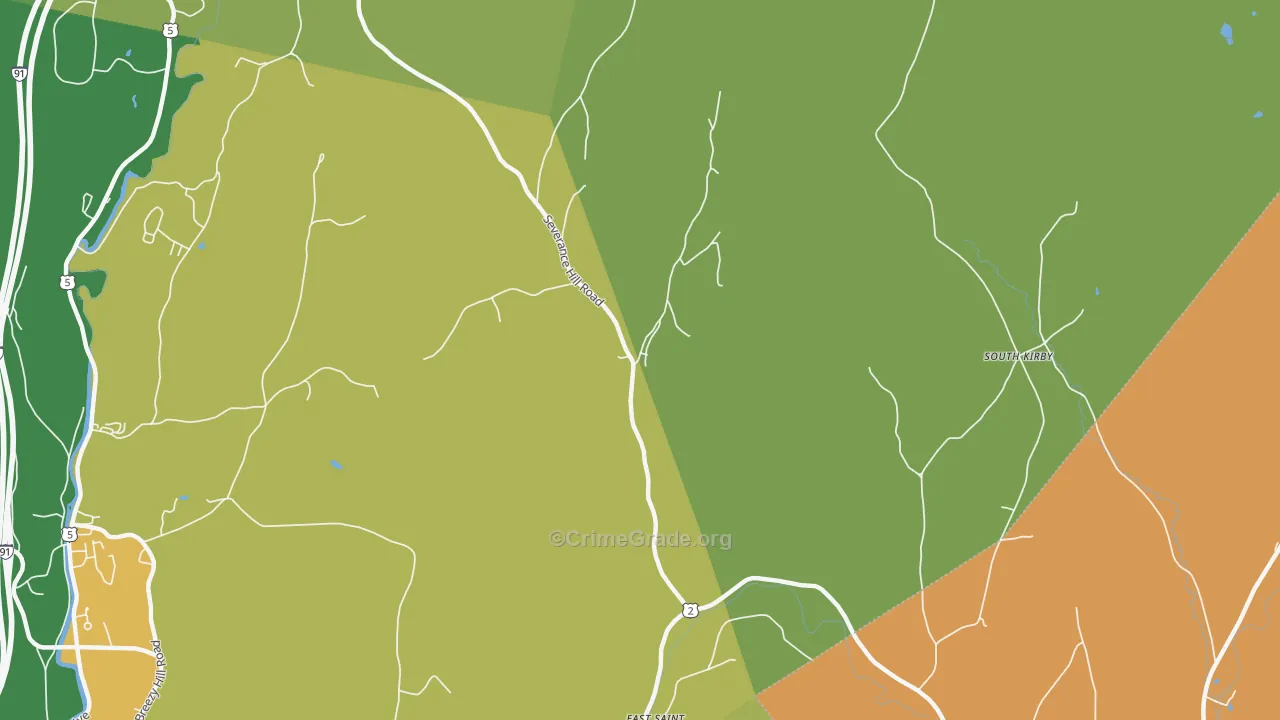 East St. Johnsbury, VT Map of Vandalism Rates