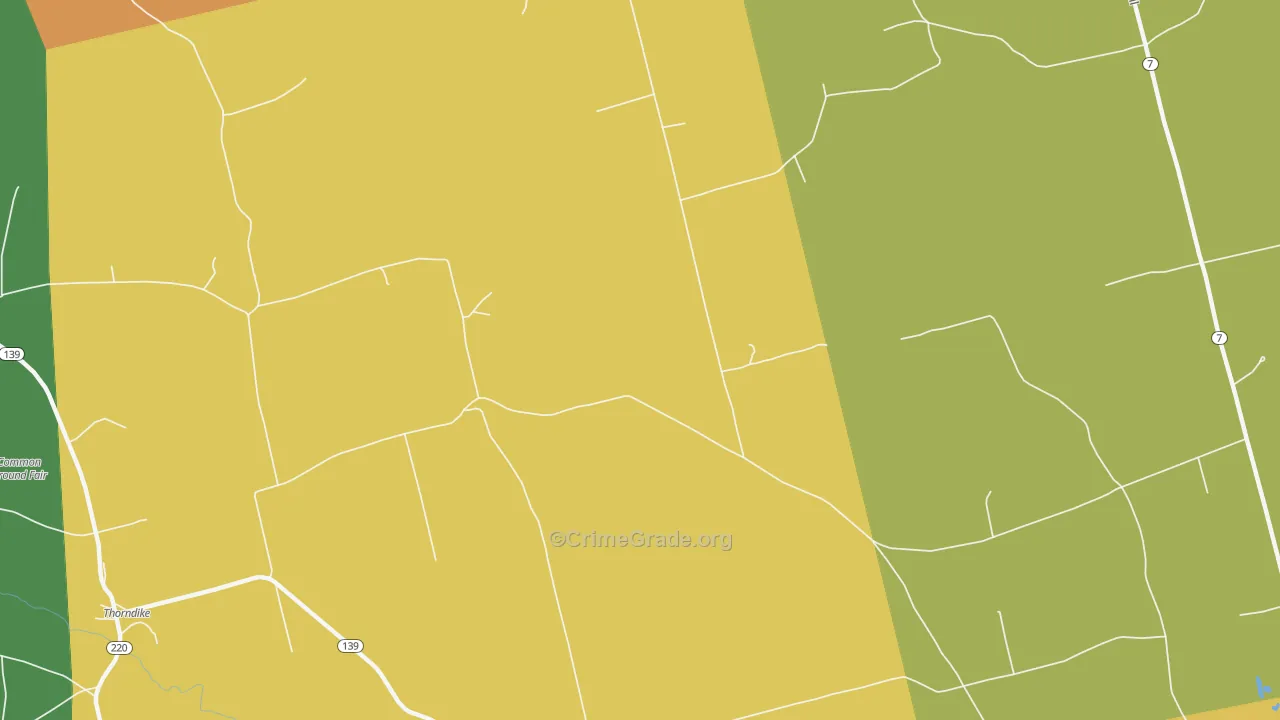 East Thorndike, ME Map of Vandalism Rates