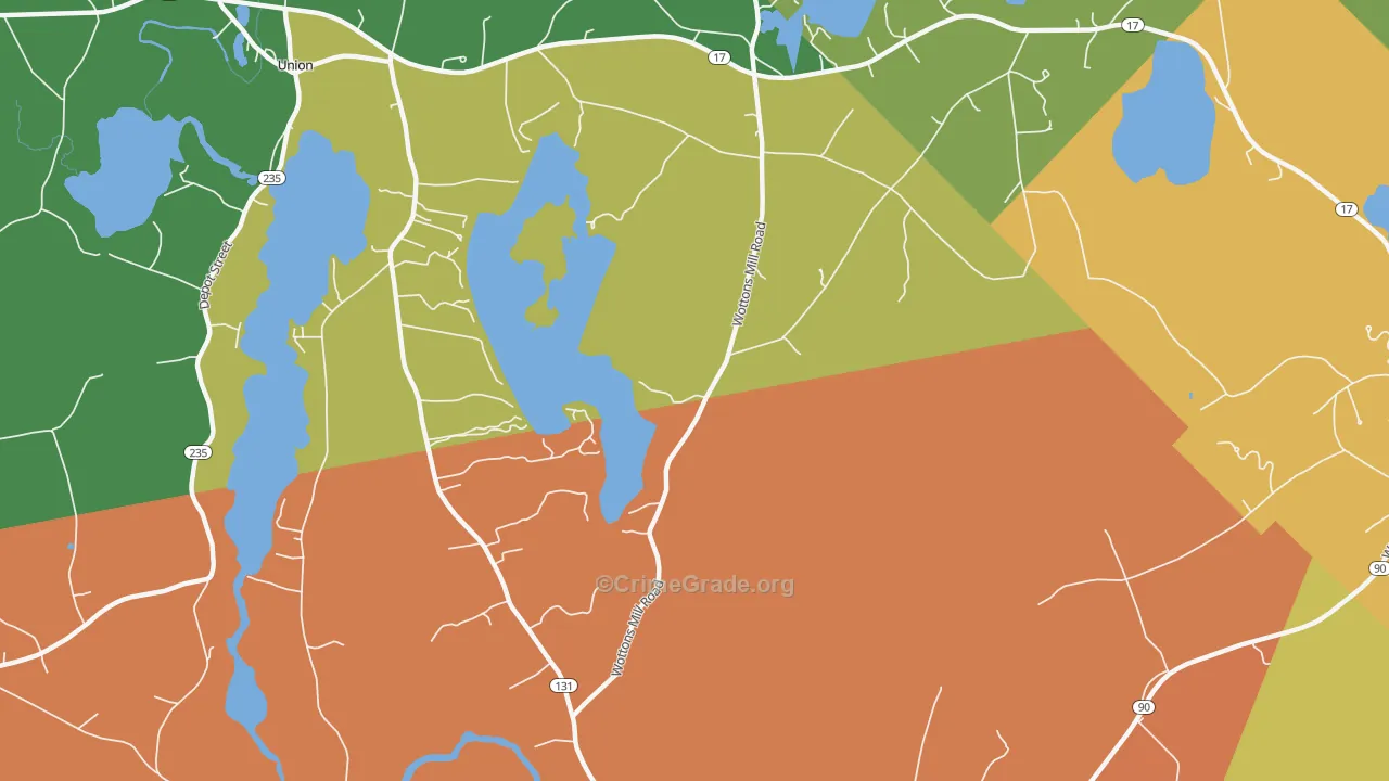 East Union, ME Map of Vandalism Rates