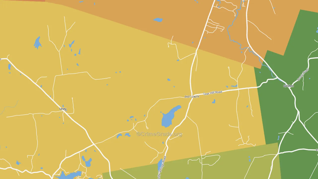 East Unity, NH Map of Vandalism Rates