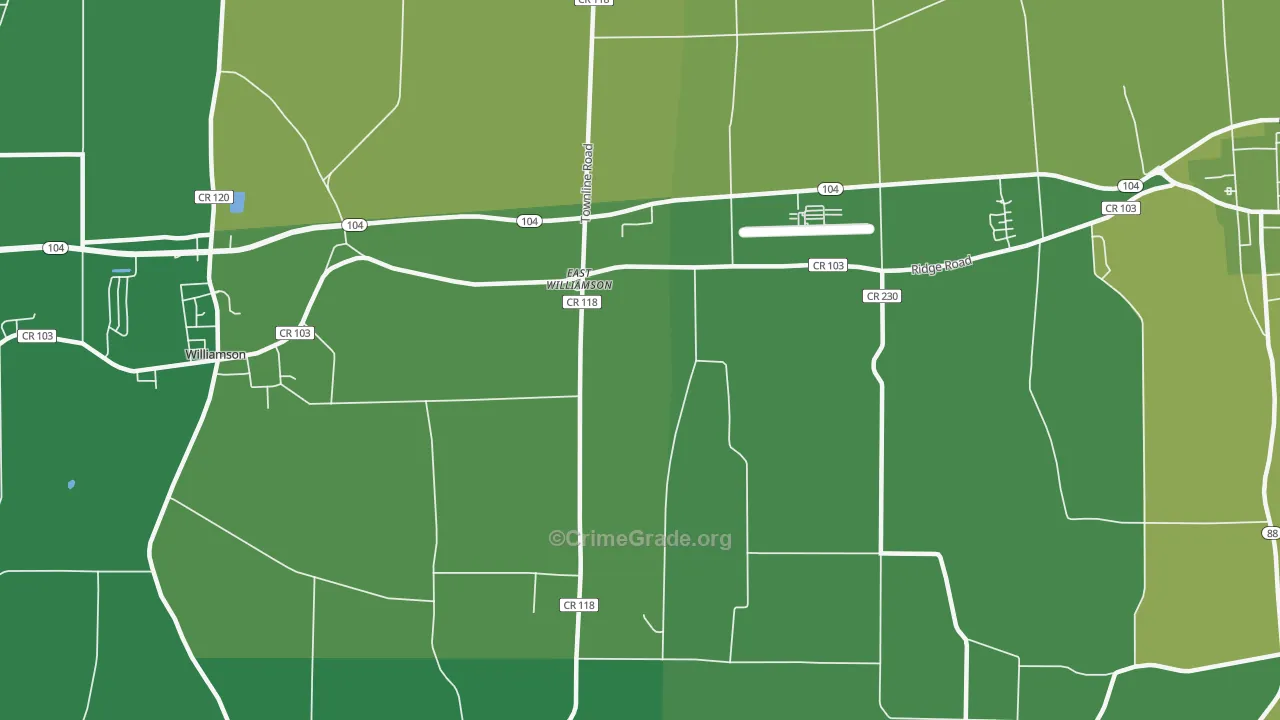 East Williamson, NY Map of Vandalism Rates