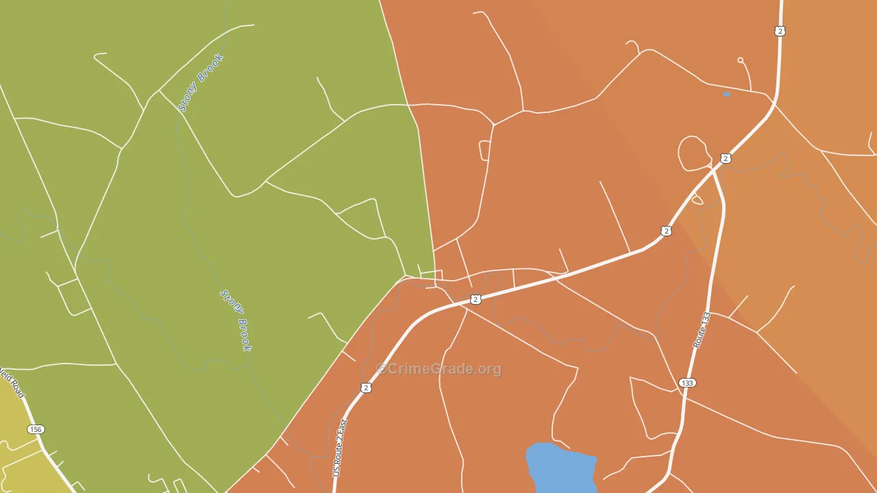 East Wilton, ME Map of Vandalism Rates