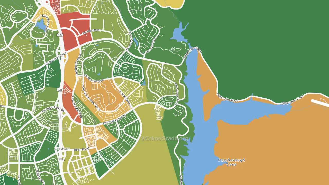 Eastlake Vistas, Chula Vista, CA Map of Vandalism Rates