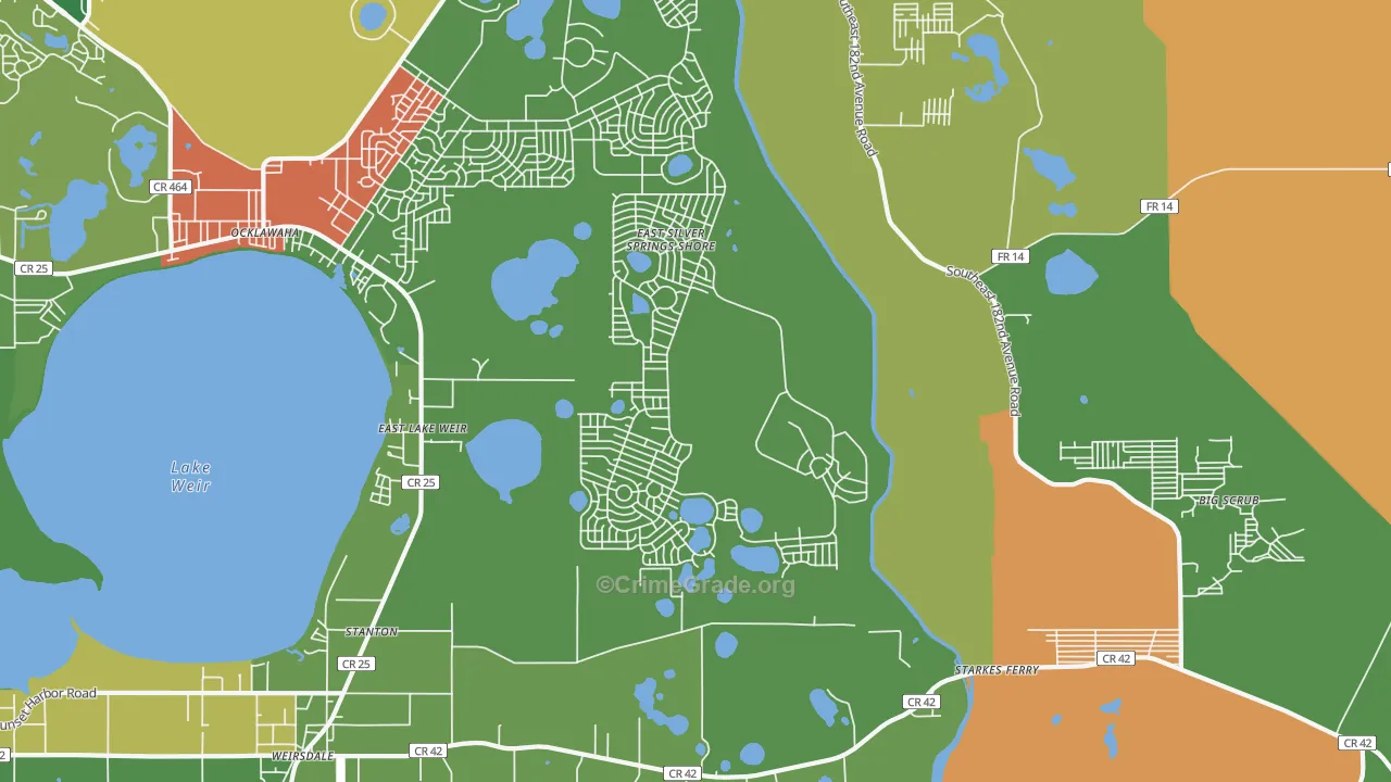 Eastlake Weir, FL Map of Vandalism Rates
