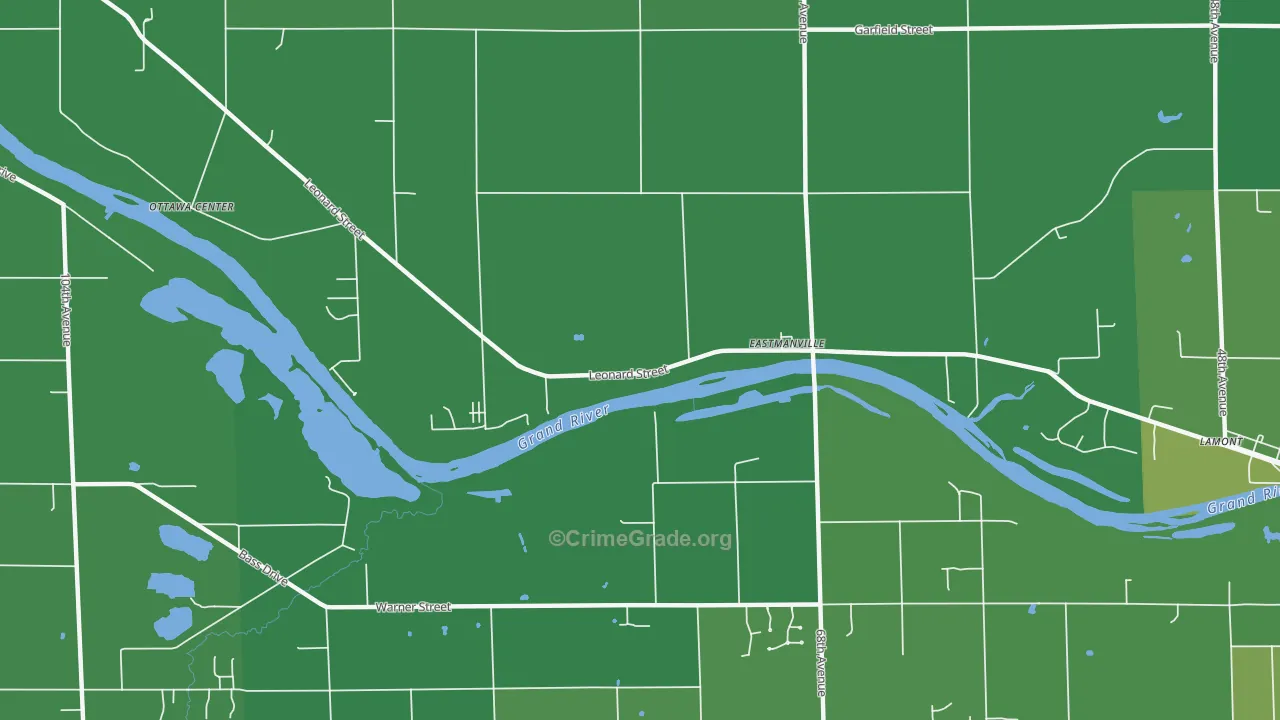 Eastmanville, MI Map of Vandalism Rates
