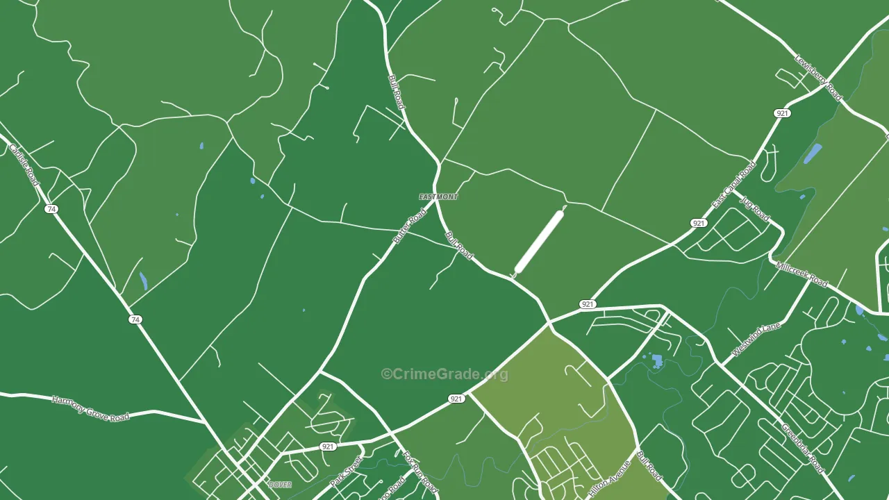 Eastmont, PA Map of Vandalism Rates
