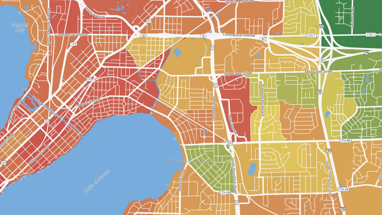 Eastmorland, Madison, WI Map of Vandalism Rates
