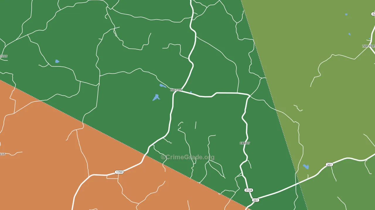 Easton, KY Map of Vandalism Rates