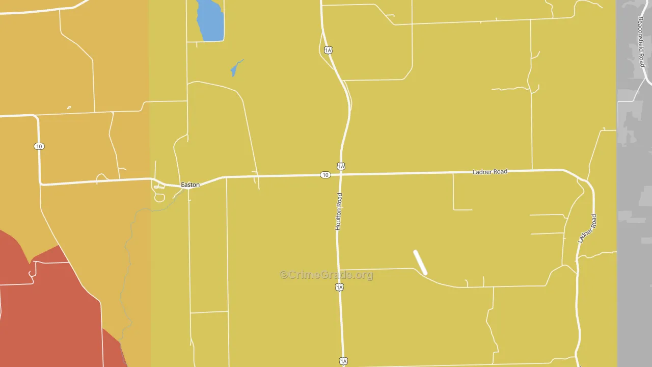 Easton, ME Map of Vandalism Rates