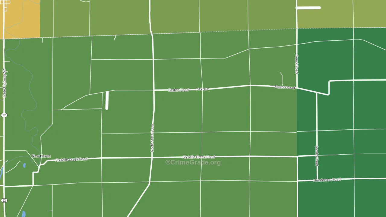 Easton, MI Map of Vandalism Rates