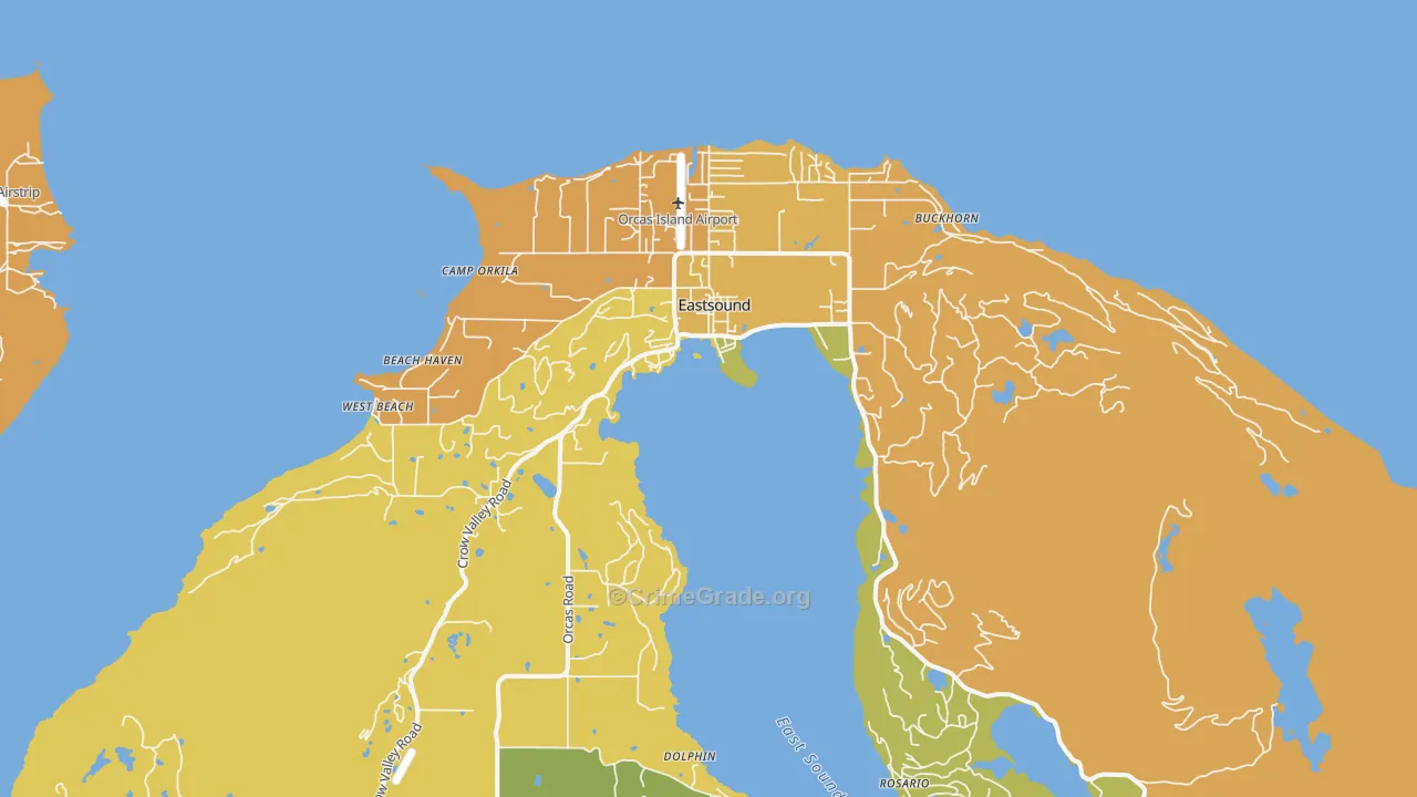 Eastsound, WA Map of Vandalism Rates