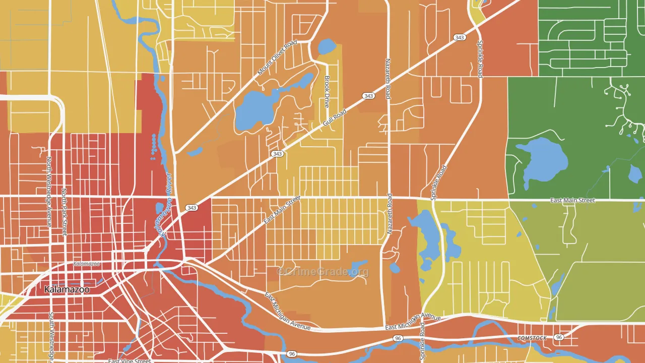 Eastwood, MI Map of Vandalism Rates