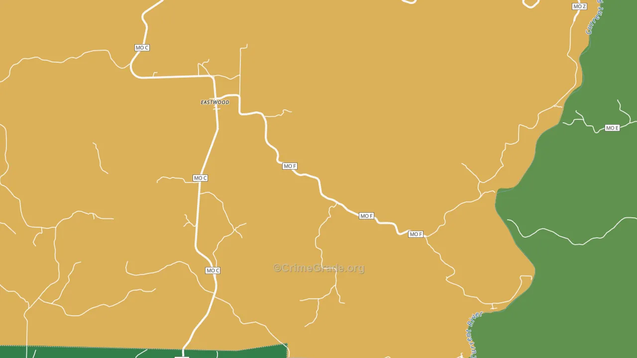 Eastwood, MO Map of Vandalism Rates