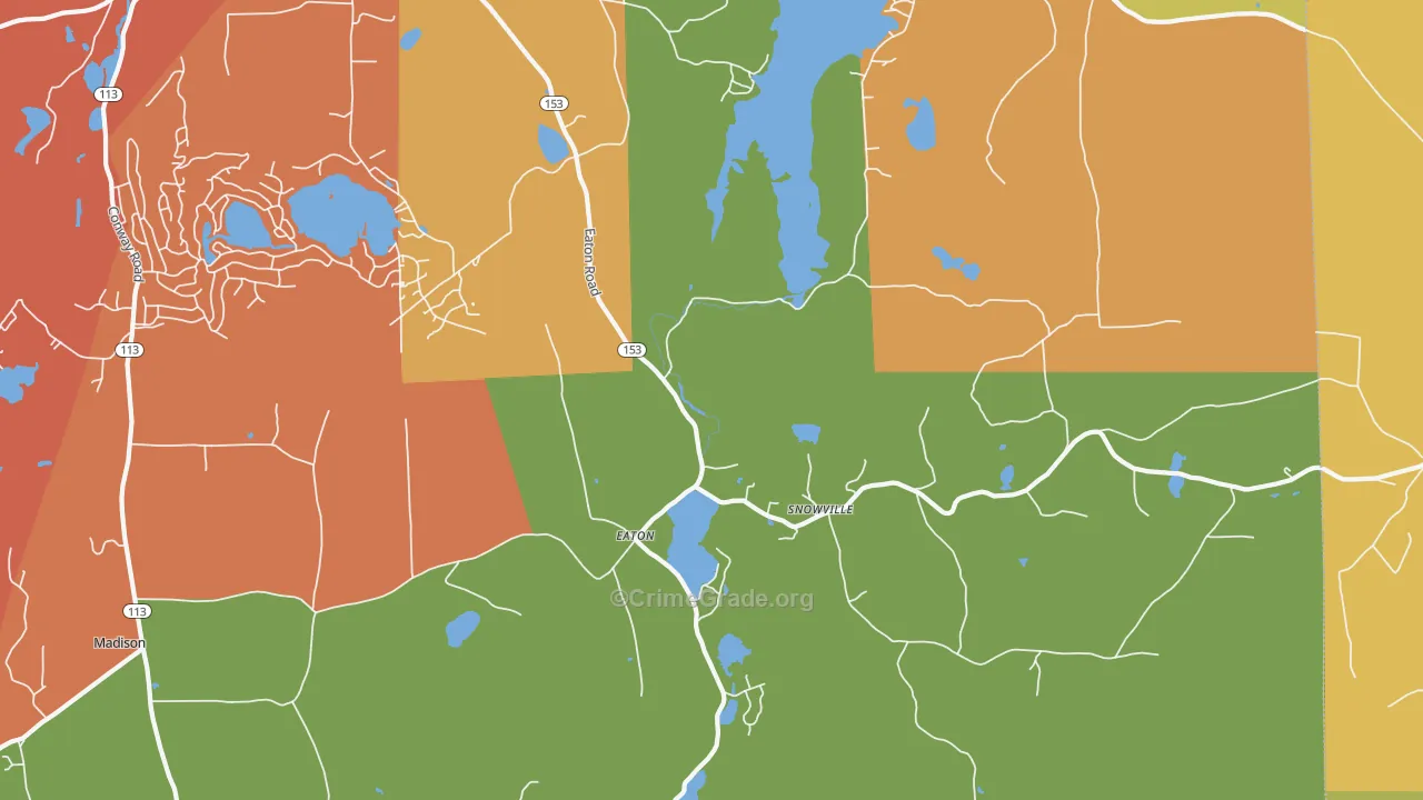 Eaton Center, NH Map of Vandalism Rates