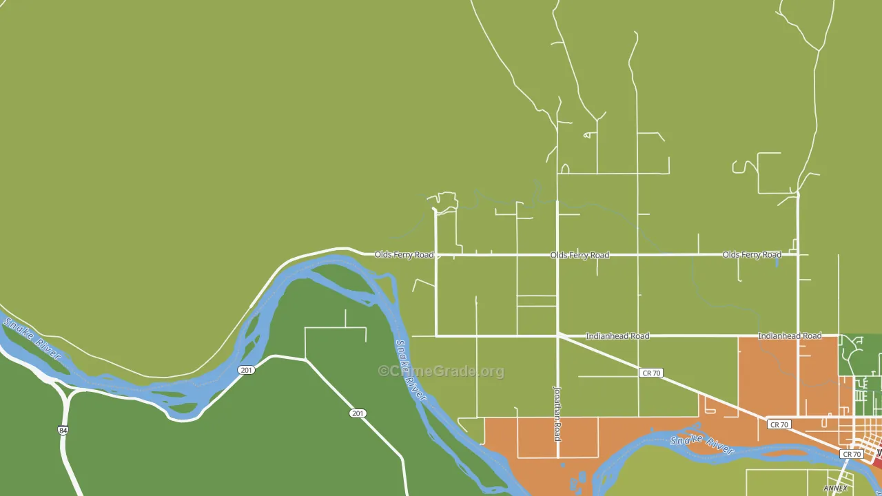 Eaton, ID Map of Vandalism Rates