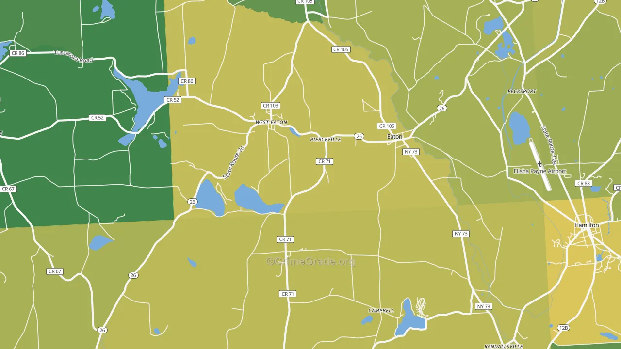 Eaton, NY Map of Vandalism Rates