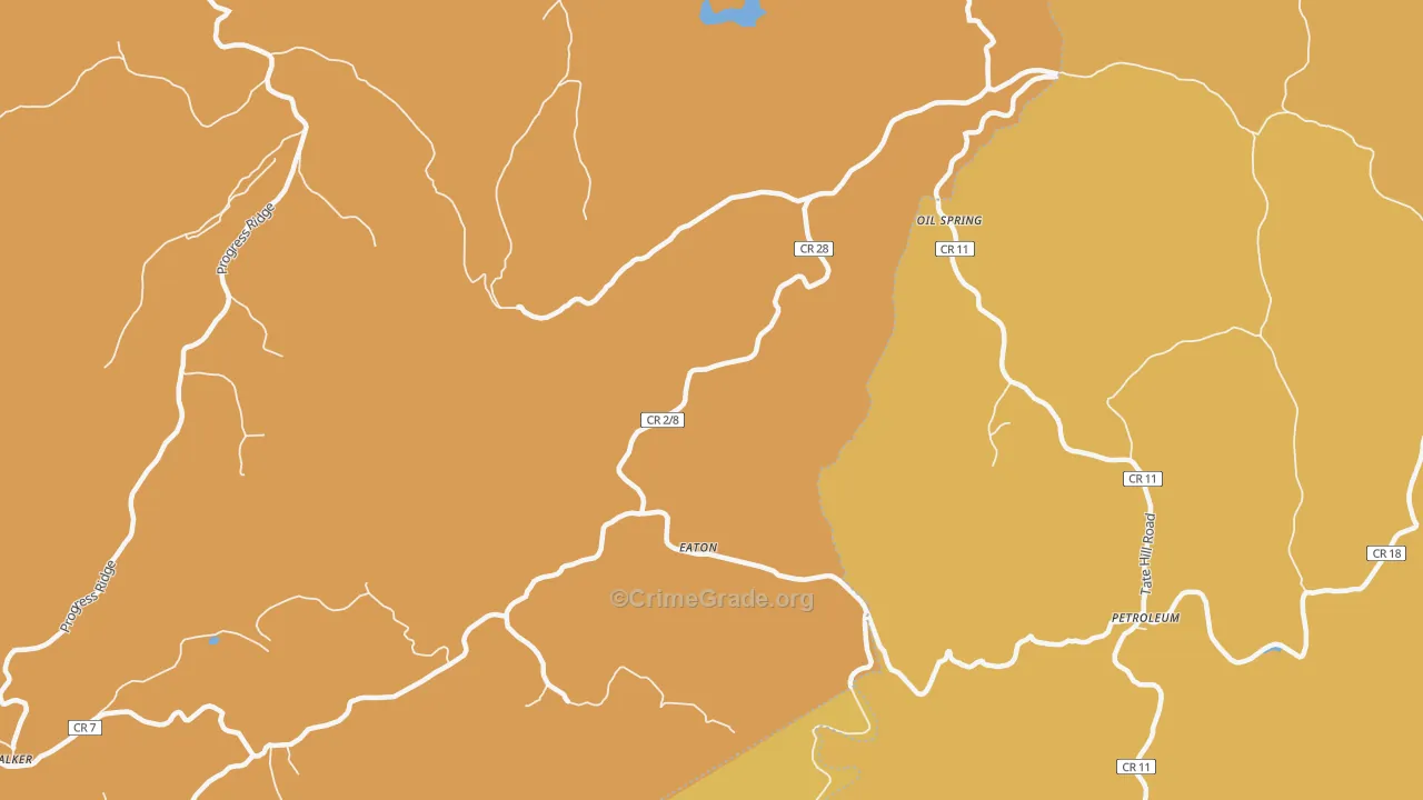 Eaton, WV Map of Vandalism Rates