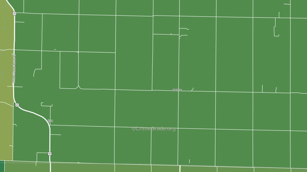 Eberle, IL Map of Vandalism Rates