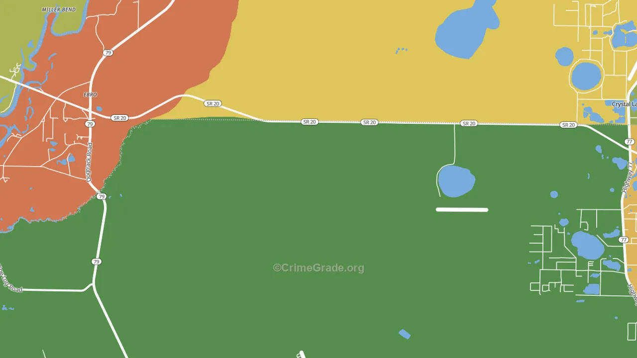 Ebro, FL Map of Vandalism Rates