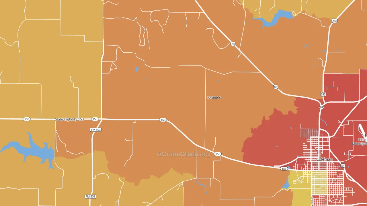 Echo, TX Map of Vandalism Rates