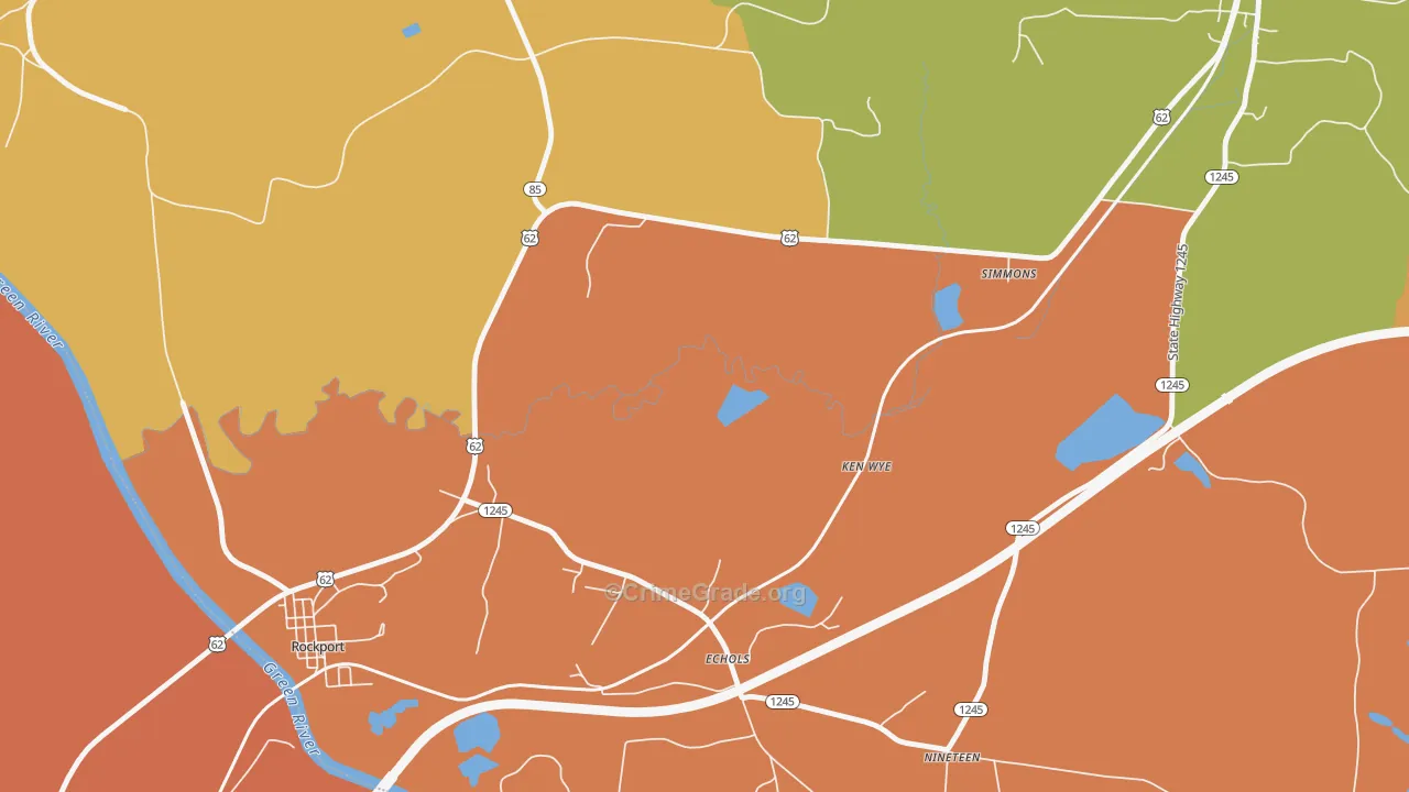 Echols, KY Map of Vandalism Rates
