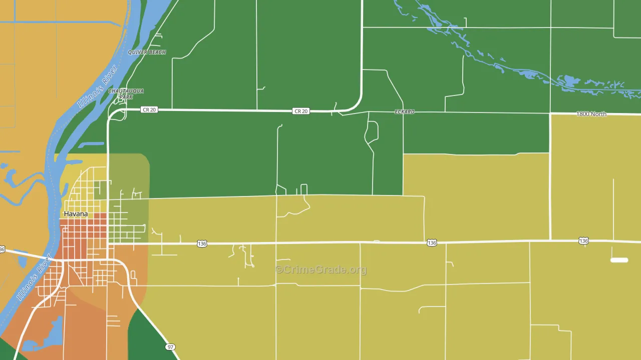 Eckard, IL Map of Vandalism Rates
