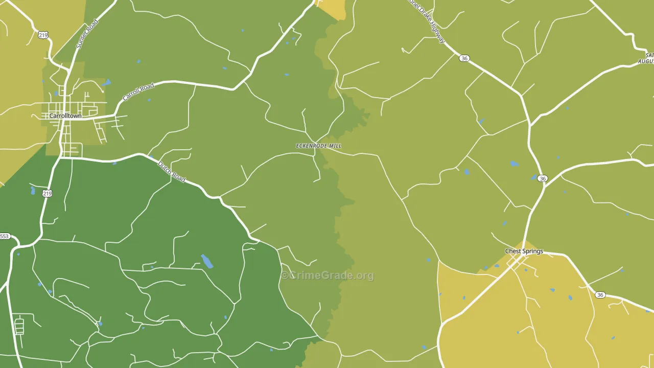 Eckenrode Mill, PA Map of Vandalism Rates