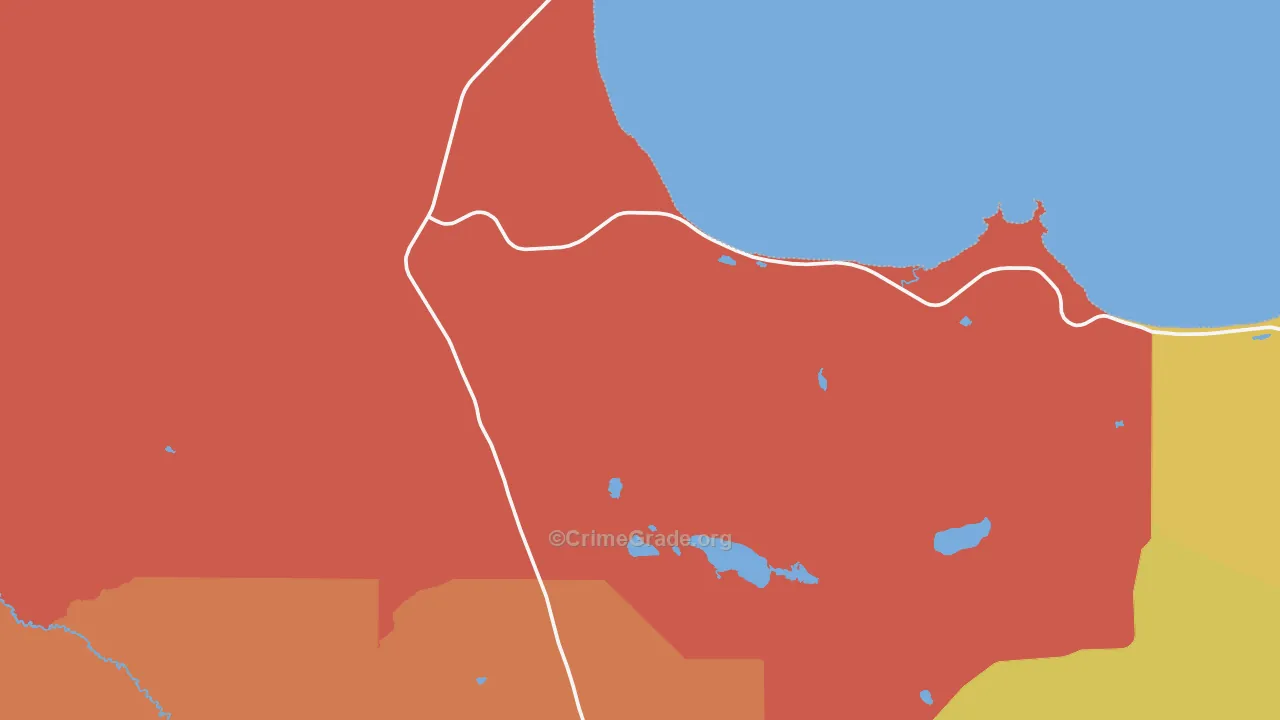 Eckerman, MI Map of Vandalism Rates
