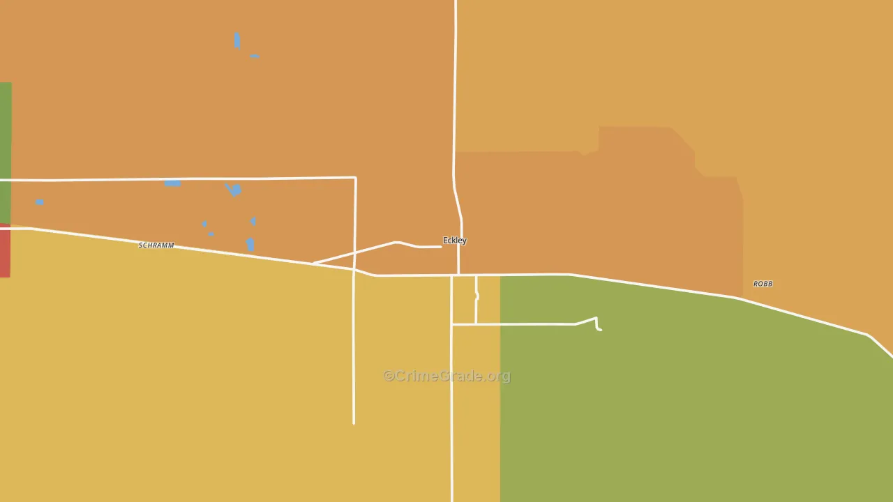 Eckley, CO Map of Vandalism Rates