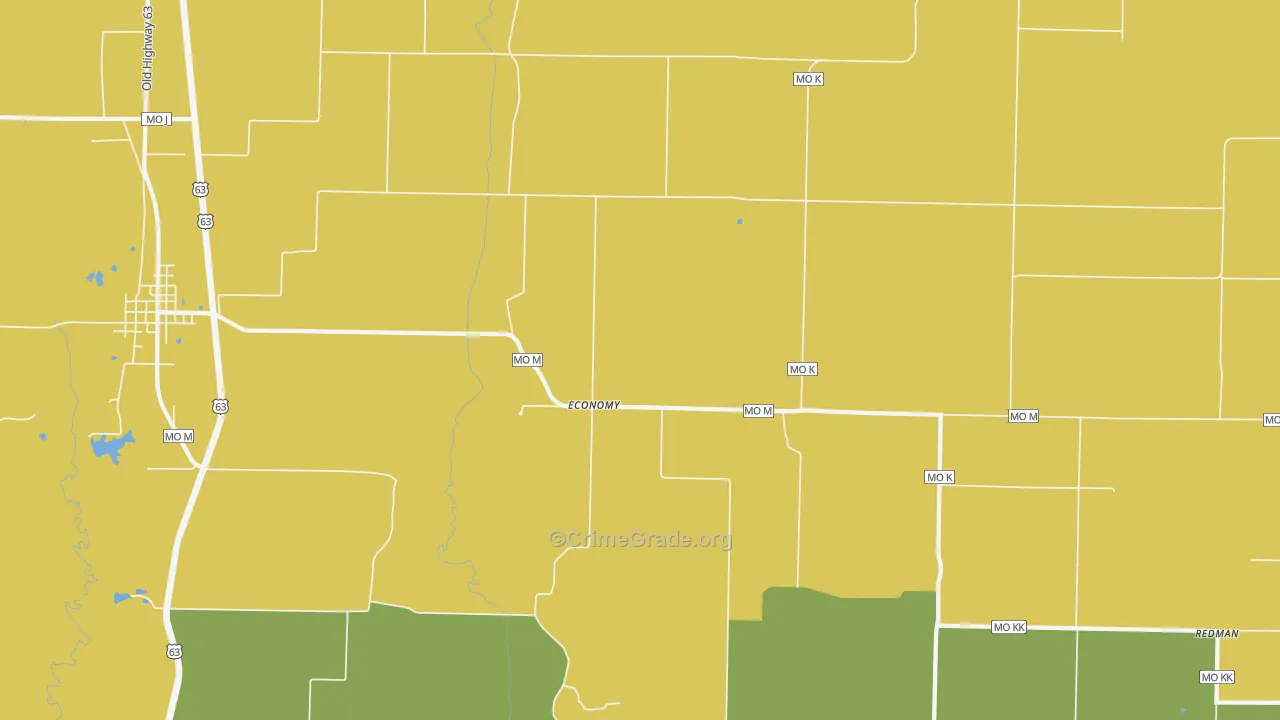 Economy, MO Map of Vandalism Rates