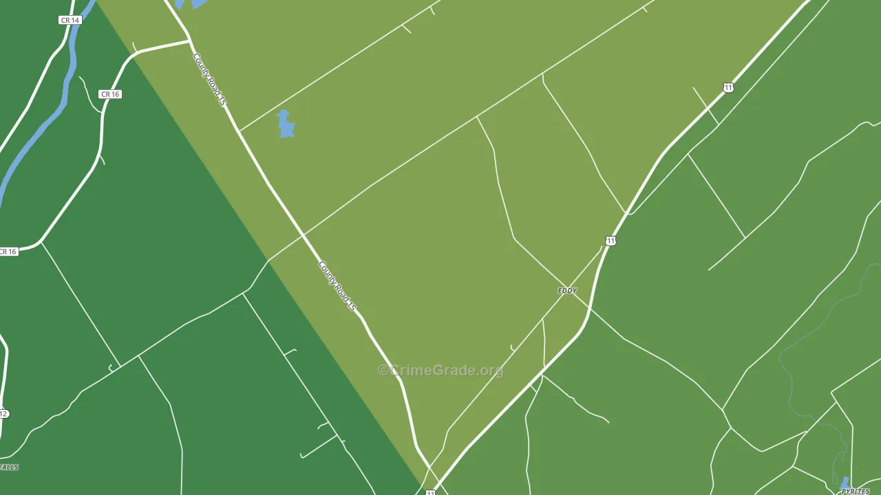 Eddy, NY Map of Vandalism Rates