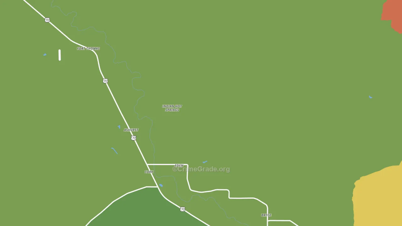Eden, AZ Map of Vandalism Rates