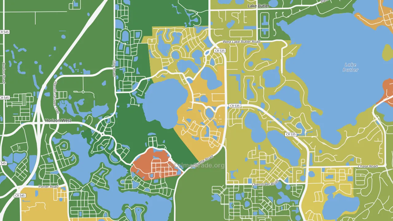 Eden Isle, Horizon West, FL Map of Vandalism Rates