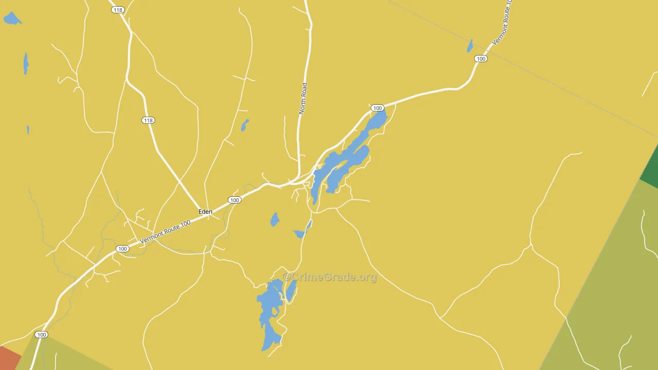 Eden Mills, VT Map of Vandalism Rates